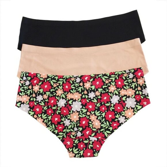 Love Libby XO Seamless Low-Rise Panty – Laser Cut, No-Show, Super Soft Pack of 3 - Picture 1 of 2